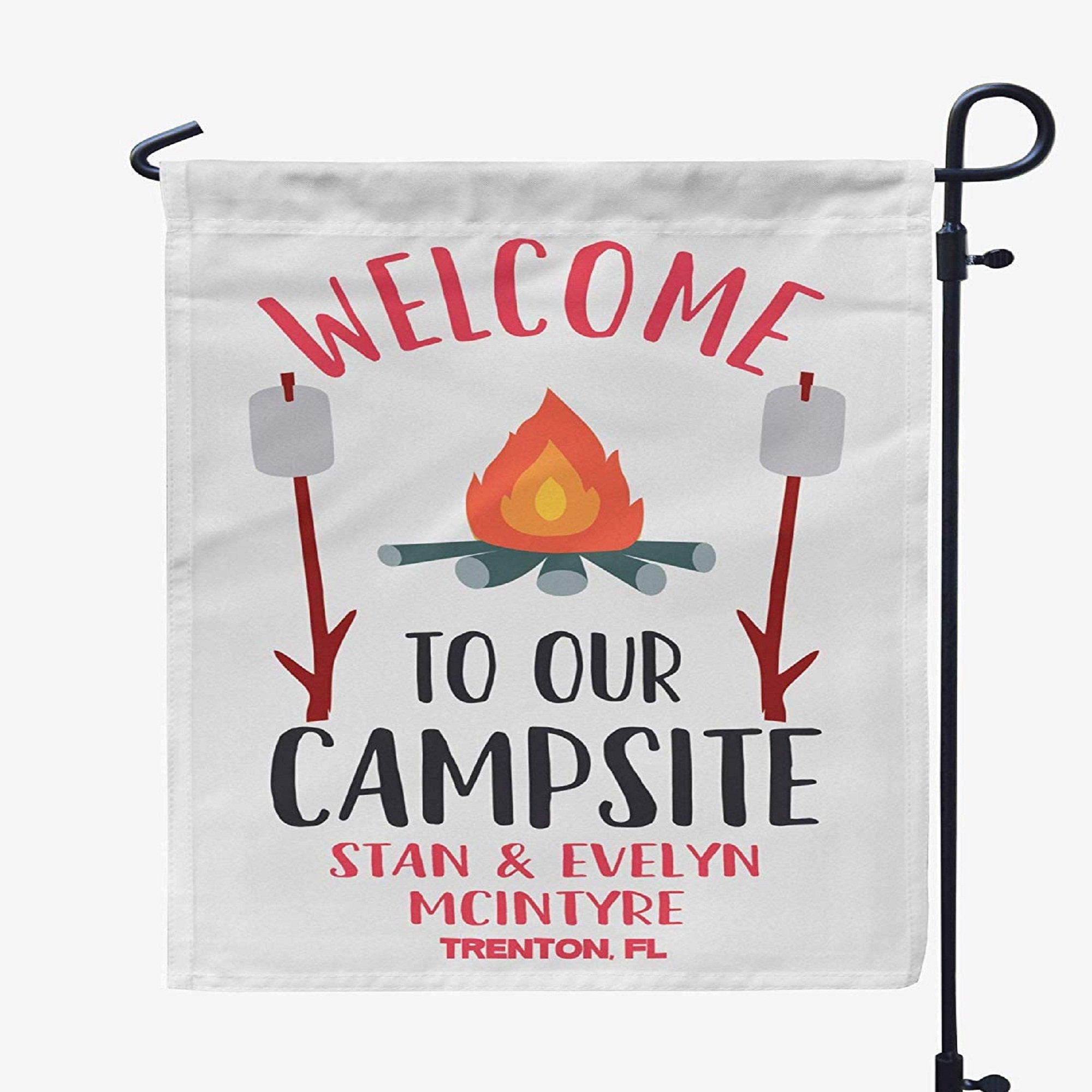 Welcome to Our Campsite Print Flags Personalized Camping | Etsy