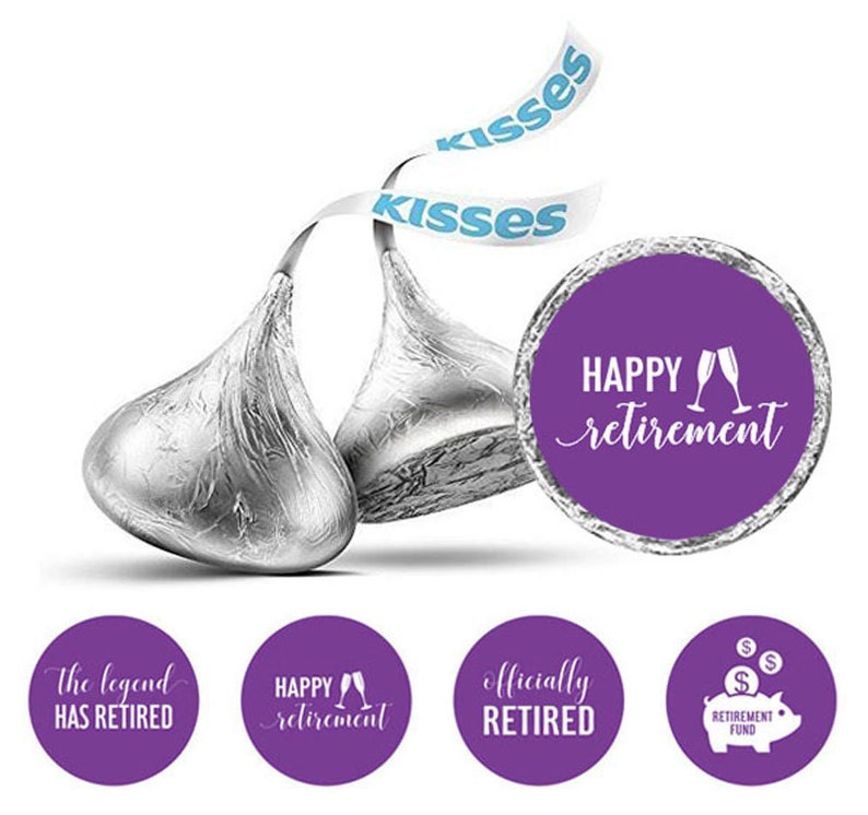 Retirement Party Theme Hershey's Kisses Chocolate | Etsy