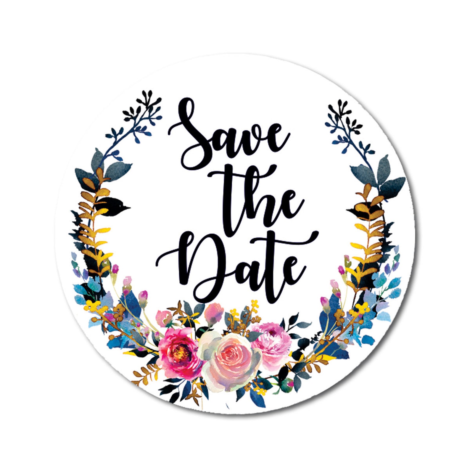 Save the Date Stickers Envelope Stickers Envelope Seals Etsy