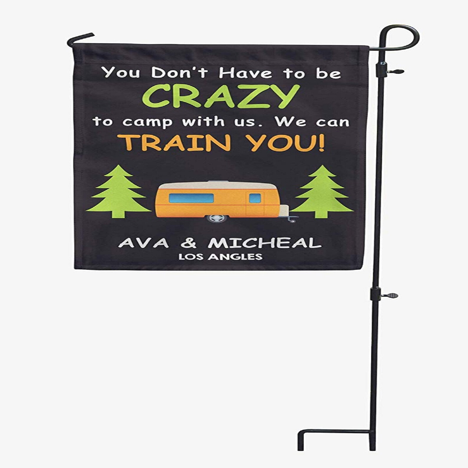 Camping Flag Personalized Garden Flag Camping Giftcustom Etsy