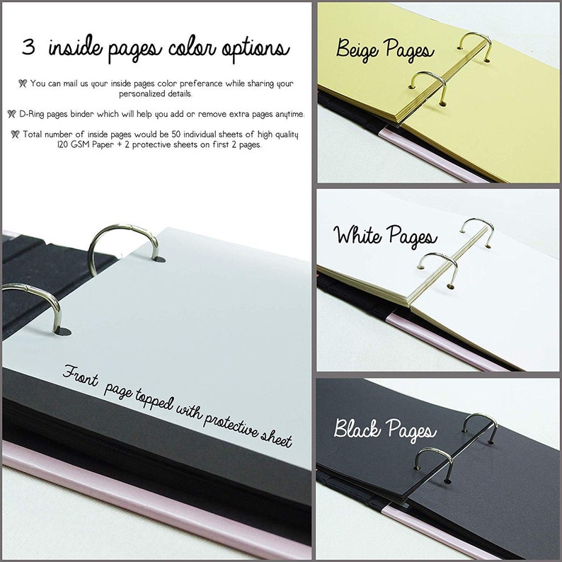Bride /& Groom Guest Book Gift Idea Geometric Shapes Wedding Guestbook PDSPGB-79A White Personalized Guestbook Wedding Guest Book