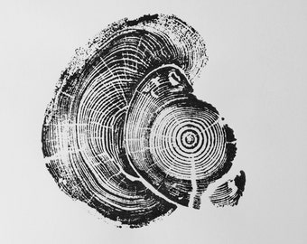 Handmade Pine Tree Ring Art Print: Millcreek Canyon, Utah (18x24)