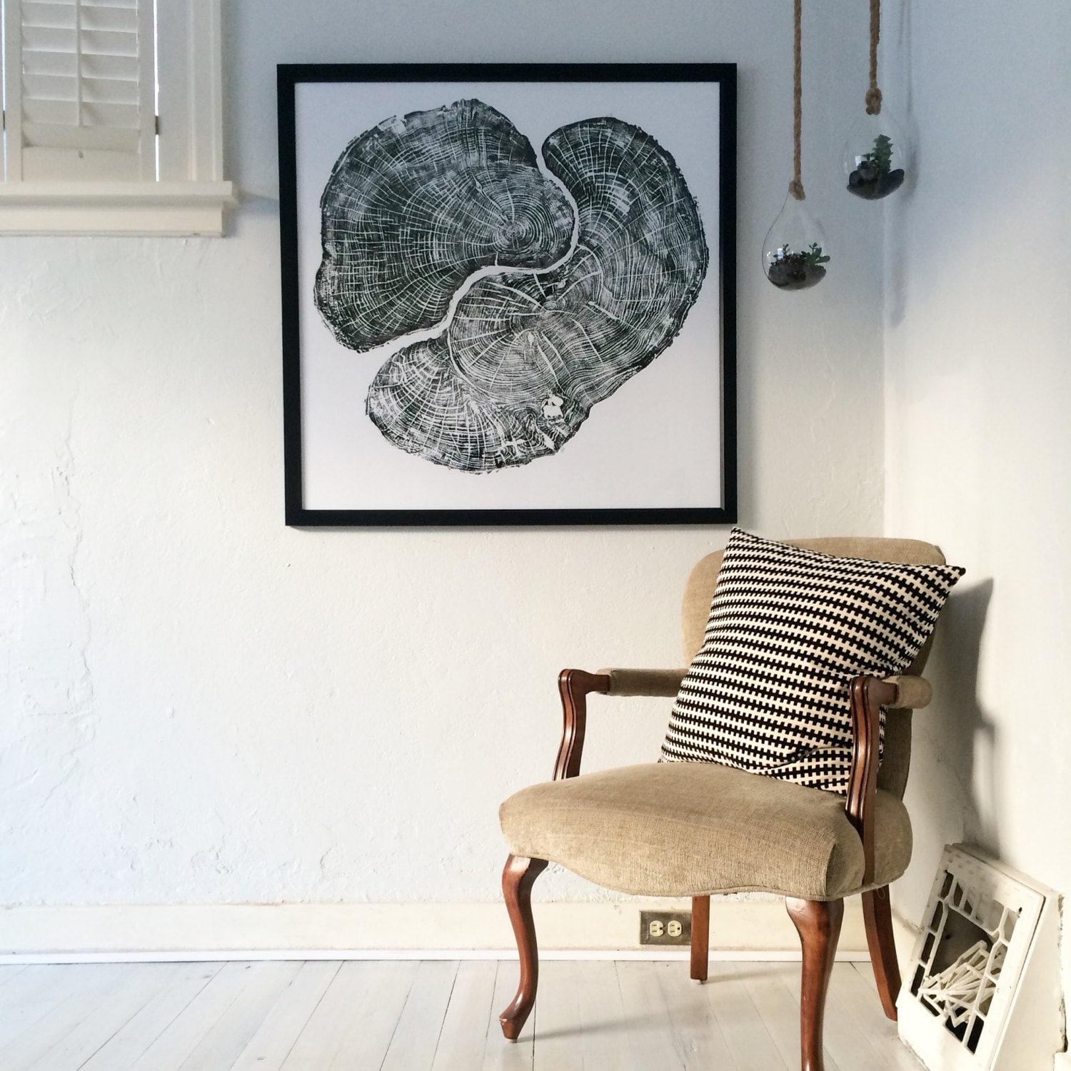 Real Maple Tree Ring Art Print Oversized wall art handmade | Etsy