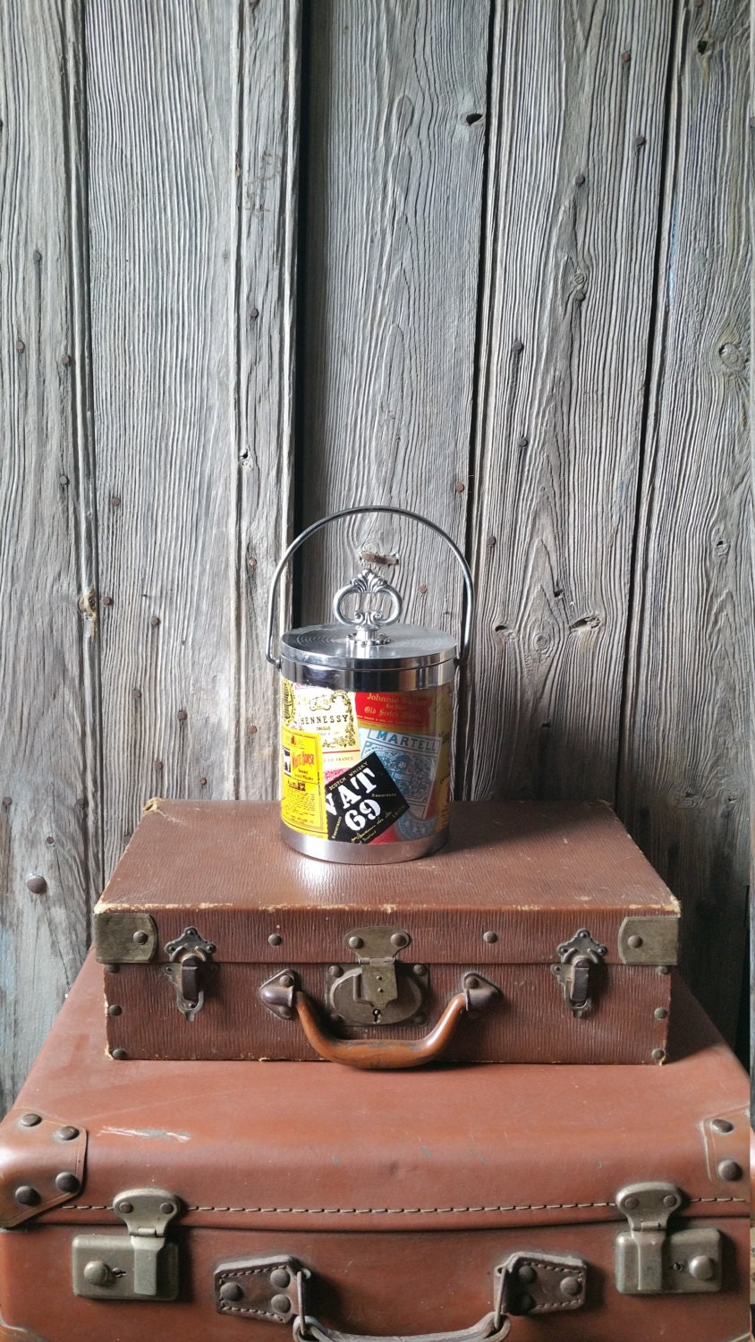 Funky Vintage Whiskey Advertising Ice Bucket 1970s Retro ...