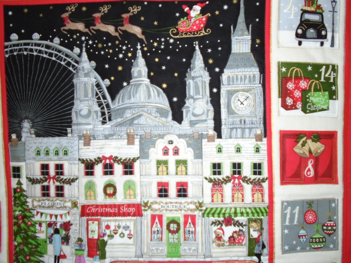 Quilted London Christmas Advent Calendar Countdown Holiday Etsy UK
