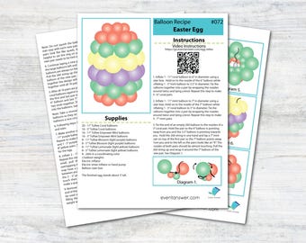 Tutorial e progetti per uova di Pasqua con palloncini / Ricetta digitale per palloncini