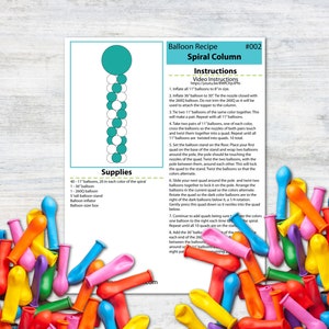 Spiral Balloon Column Tutorial and Plans | Digital Balloon Recipe