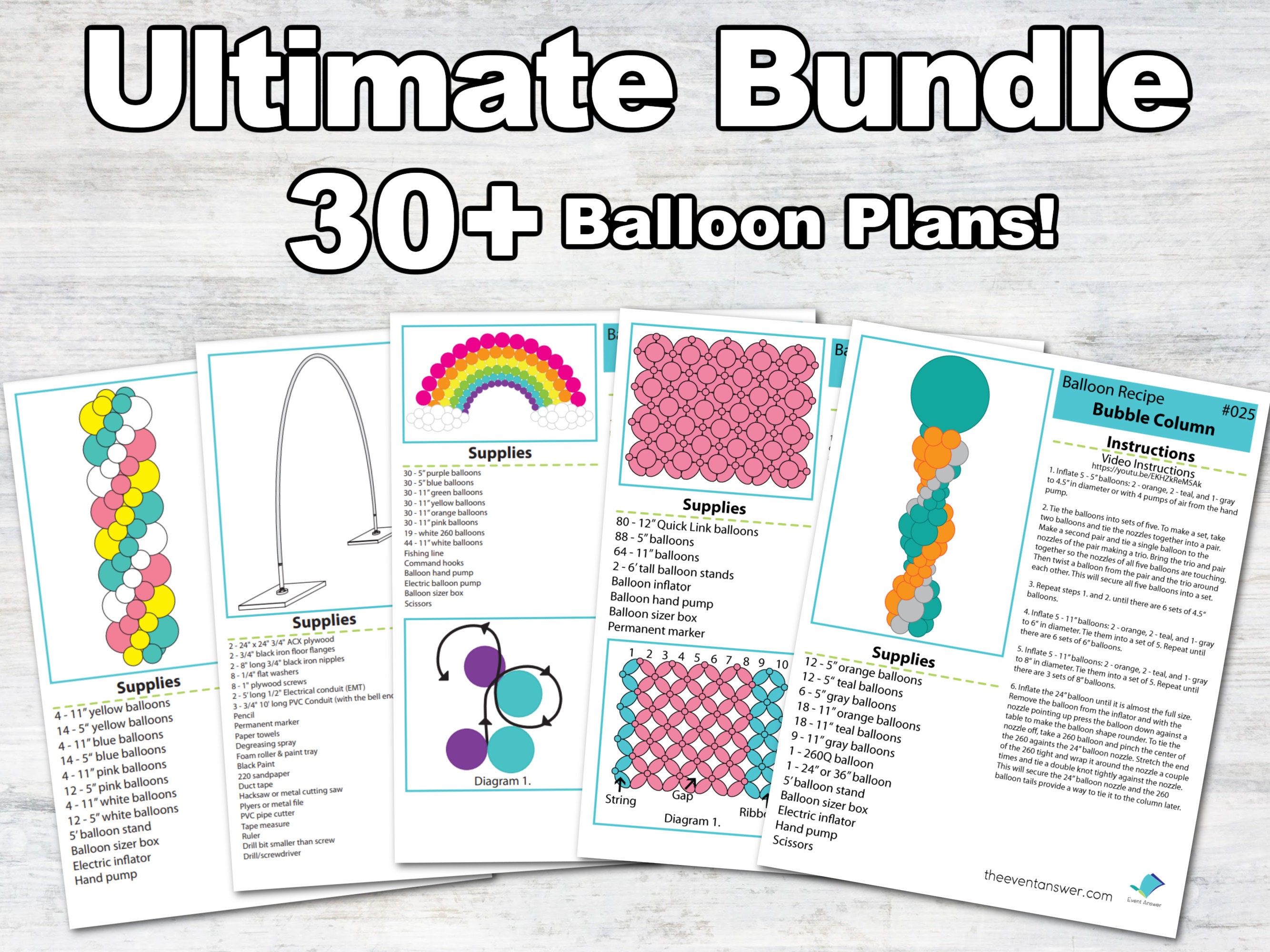 DIY Balloon Sizer Template and Instructions DIGITAL DOWNLOAD 