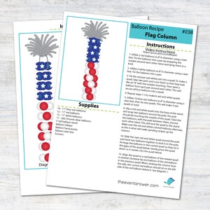 Flag Spiral Balloon Column Tutorial and Plans | Digital Balloon Recipe