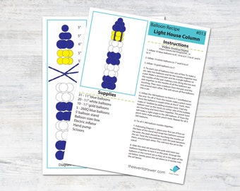 Balloon Lighthouse Tutorial and Plans | Digital Balloon Recipe