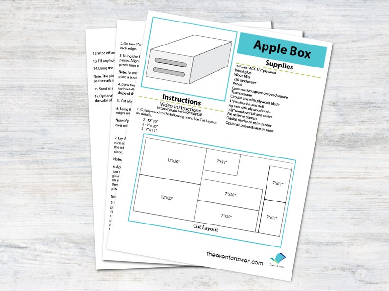 Apple Box Tutorial and Plans | Digital Plans - Etsy
