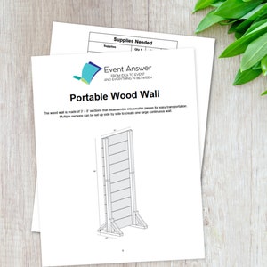 Portable Wood Wall Backdrop Plans and Cut List, Wood Wedding Backdrop