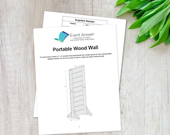 Portable Wood Wall Backdrop Plans and Cut List, Wood Wedding Backdrop