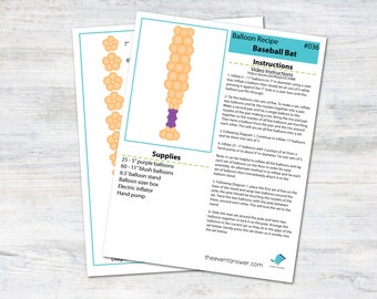 Baseball Bat Balloon Column Tutorial and Plans | Digital Balloon Recipe
