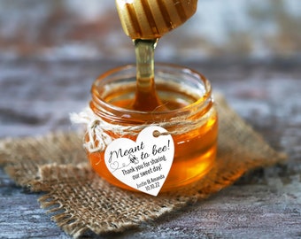 Meant To Bee Wedding Favor Tags Editable Digital Download | Engagement Favors, Wedding Favors