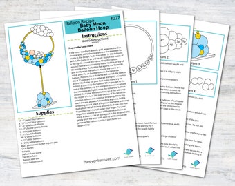 Over the Moon Baby Shower Circle Balloon Arch Tutorial and Plans | Digital Balloon Recipe