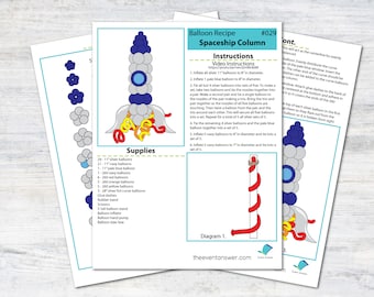 Spaceship Balloon Column Tutorial and Plans | Digital Balloon Recipe