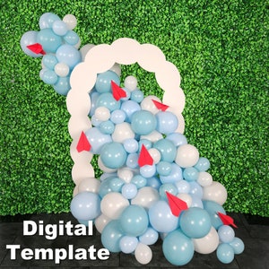 40x60&quot; Scalloped Arch Backdrop Template and Tutorial | Digital Template
