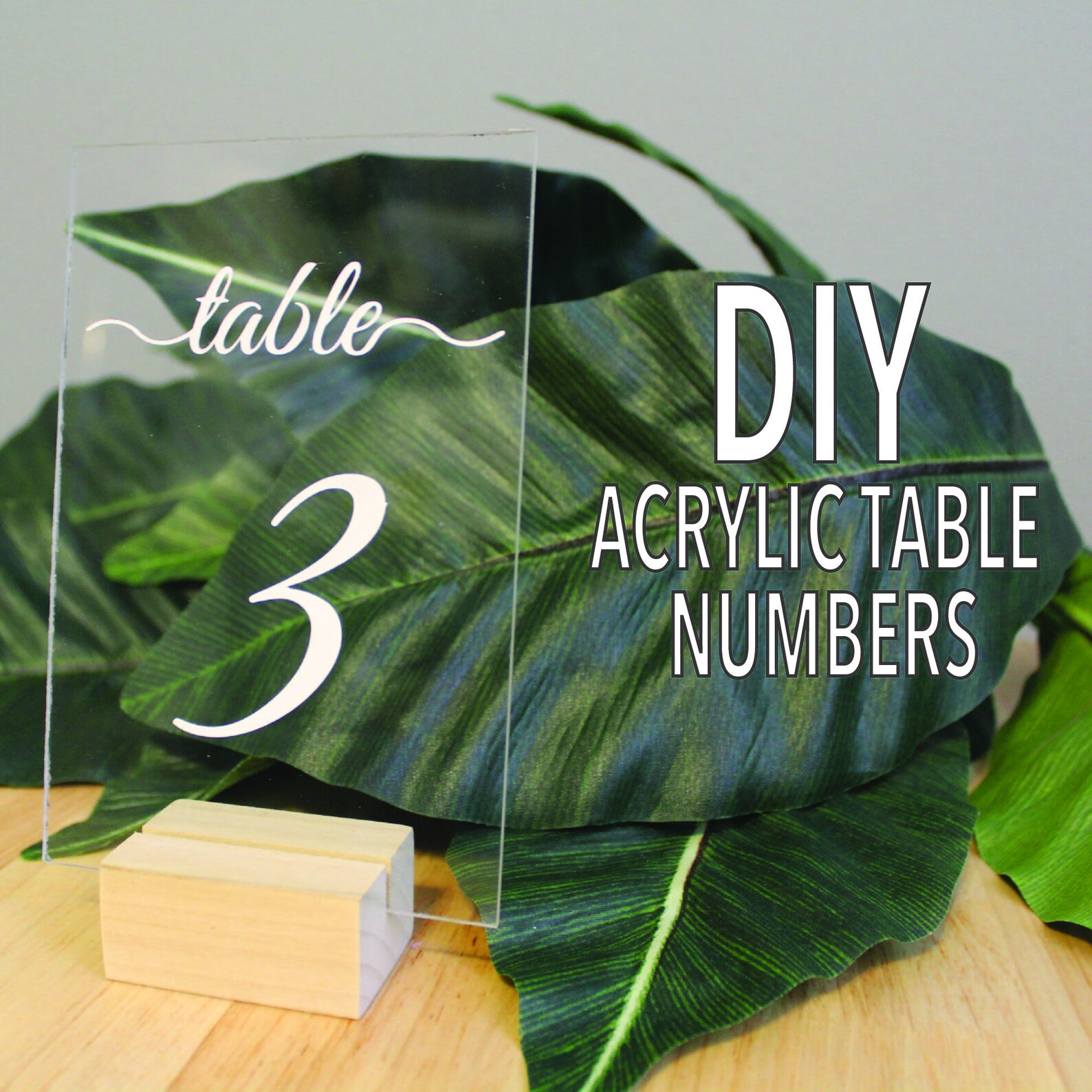 DIY Acrylic Table Number Signs Template & Instructions | Etsy