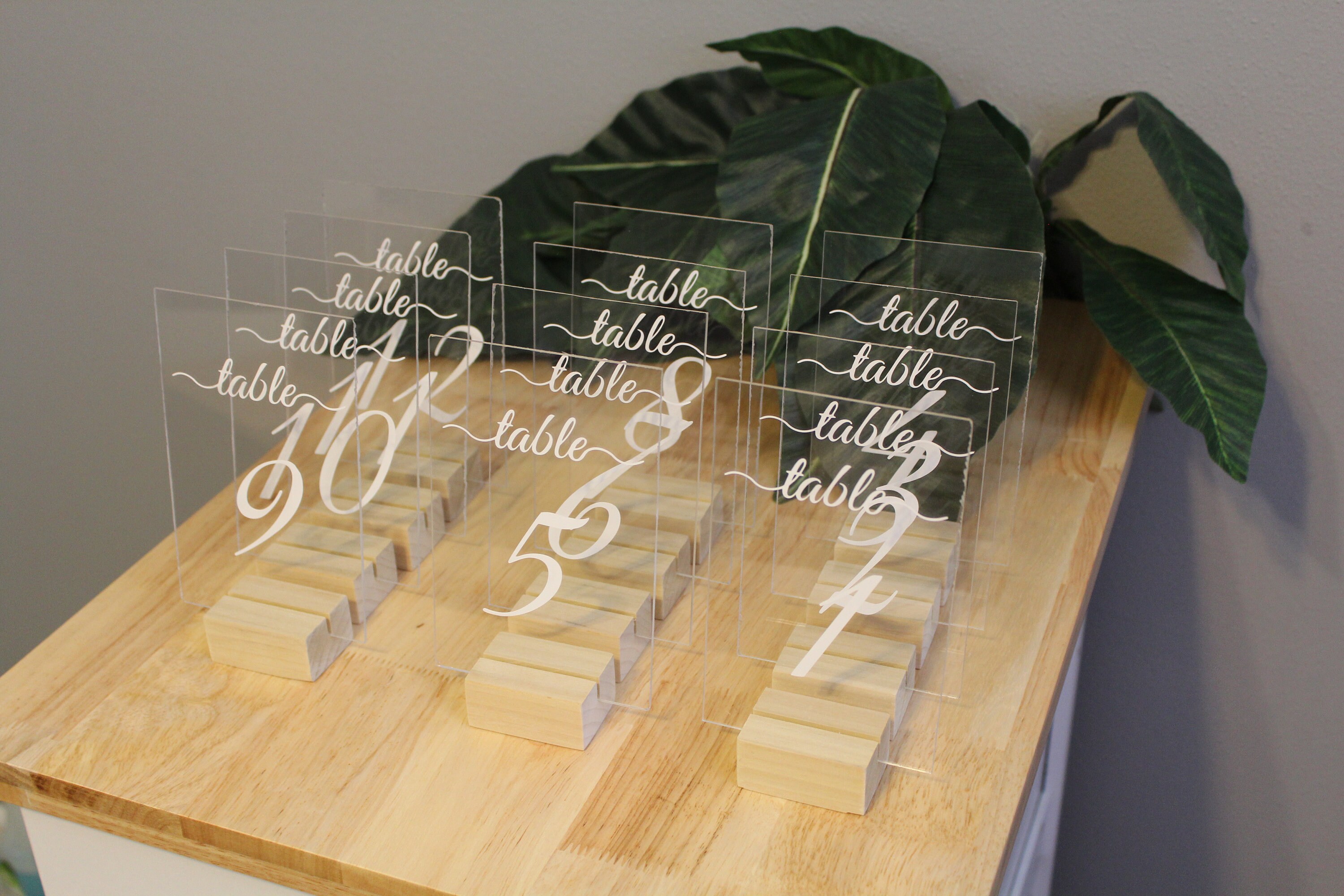 DIY Acrylic Table Number Signs Template & Instructions Etsy