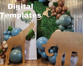 Freestanding Safari Animal Template  | Digital Plans