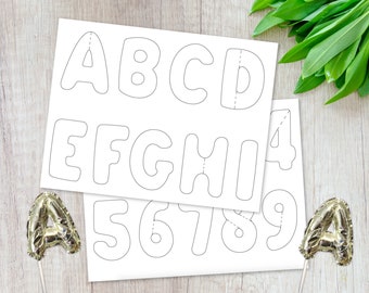 Mini Mylar Balloon Cake Topper Template Instant Download