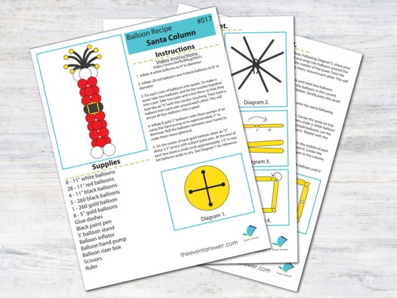 DIY Balloon Sizer Template and Instructions DIGITAL DOWNLOAD 