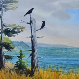 Two Old Crows, Vinalhaven Island. Gail Cleveland Giclee