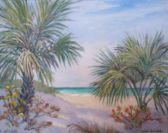 Palmettos, Boca Grande. original oil painting by Wini Smart