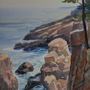 Monument Rock, Acadia National Park, giclee print by Wini Smart