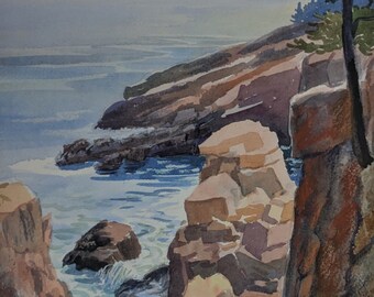 Monument Rock, Acadia National Park, giclee print by Wini Smart