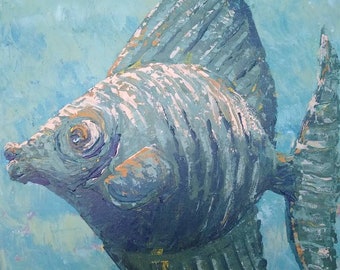 Yellow Tang, original acrylic on canvas by Gail Cleveland
