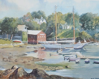 Mary Day, Camden Harbor. Wini Smart Print