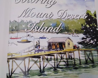 Coloring Mount Desert Island. An adult coloring book illustrated by Gail Cleveland