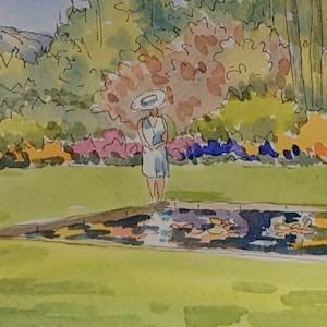 Reflection Pool, impression jet d&#39;encre Rockefeller Garden