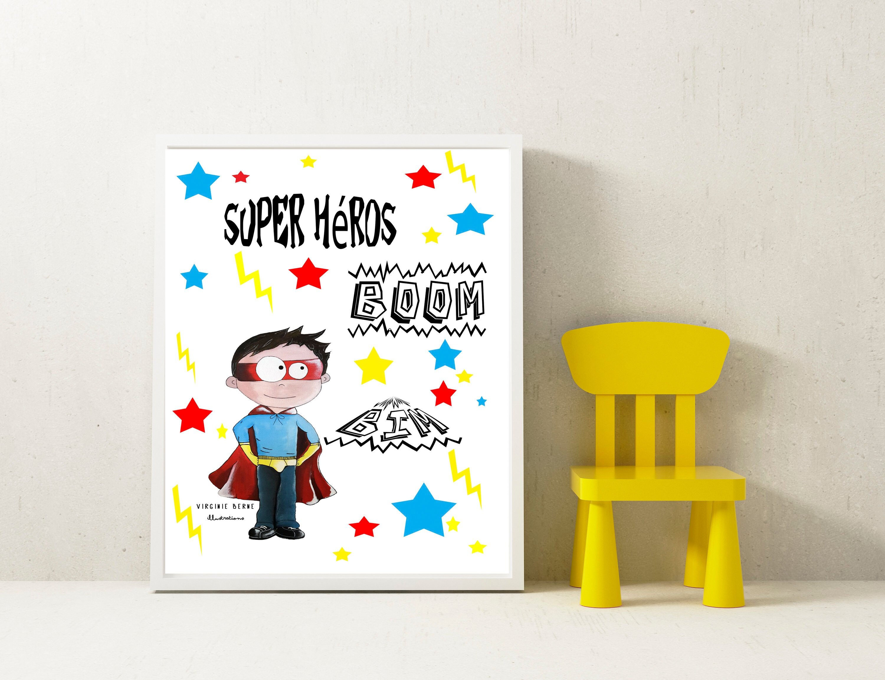 Affiche Poster Decoration Murale Super Héros