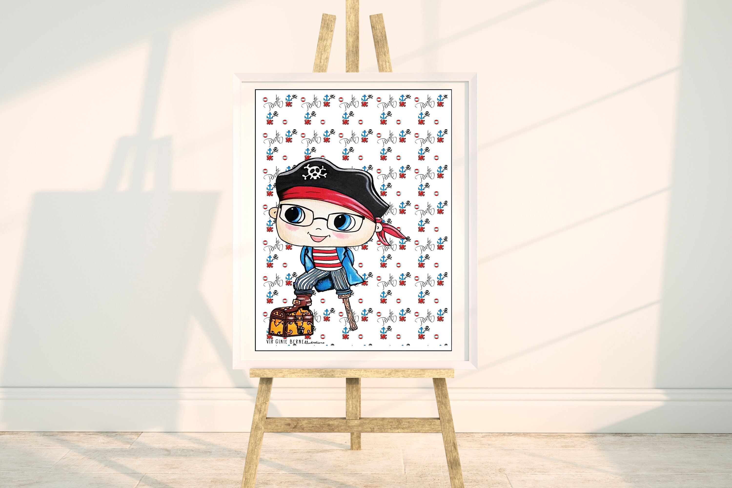 Affiche Pirate Décoration Murale Enfant