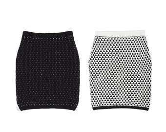 Skirt Reversible Cotton Chunky Knit