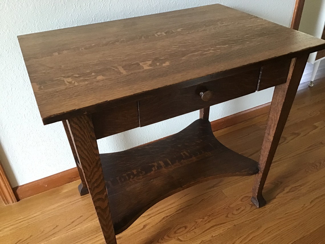 Artes y oficios antiguos escritorio de estilo de misión mesa | Etsy