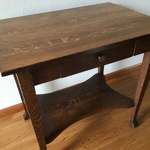 Artes y oficios antiguos escritorio de estilo de misión mesa | Etsy