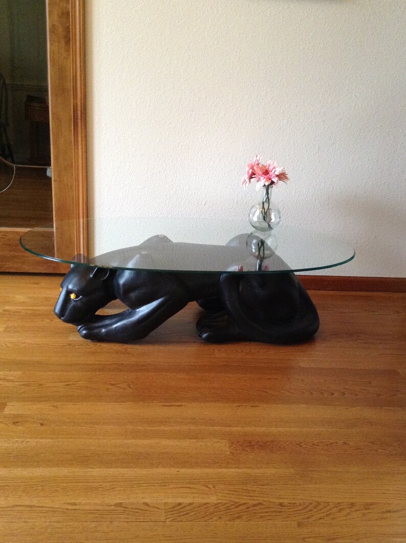 Vintage Black Panther Coffee Table