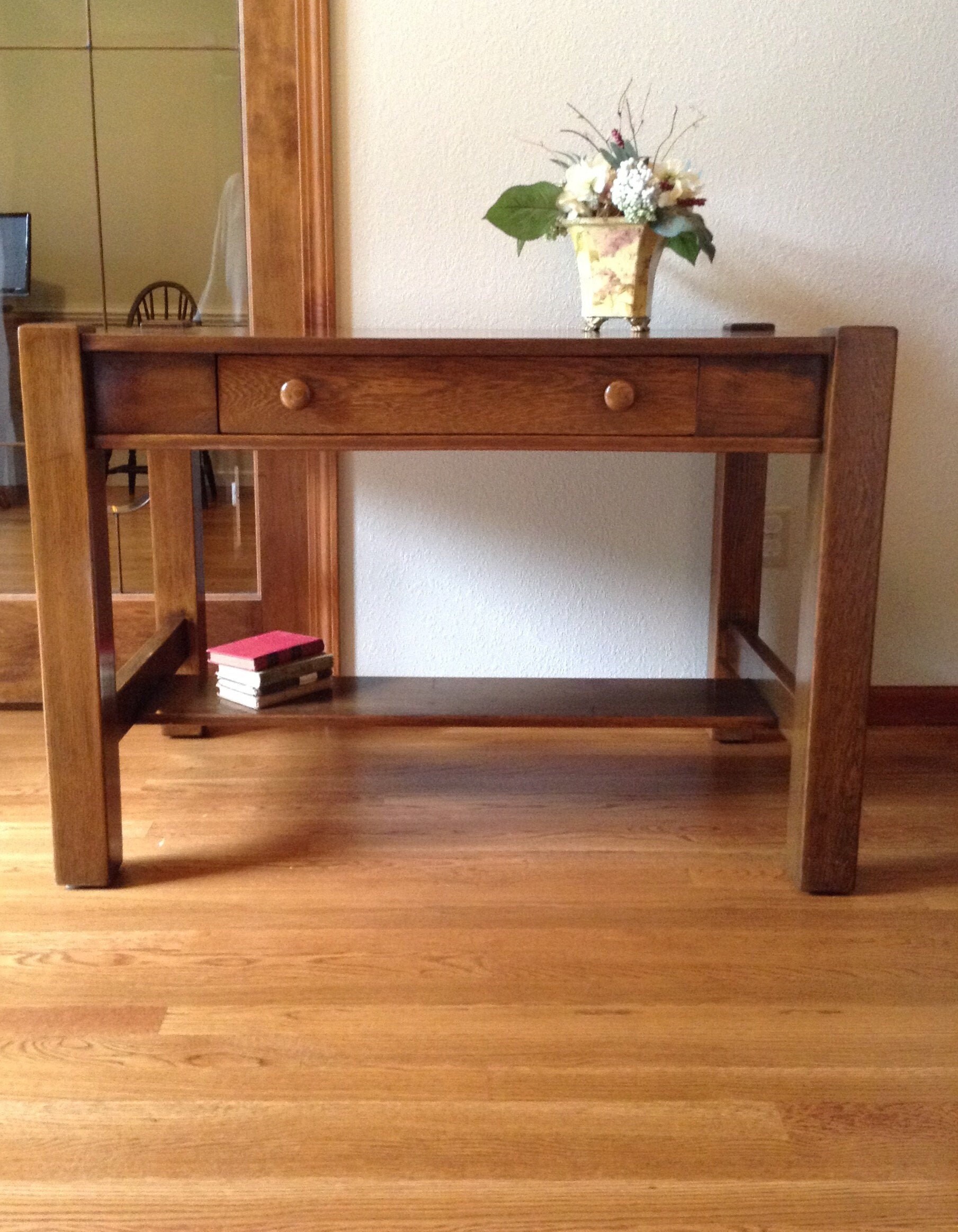 Antique Arts And Crafts Mission Style Writing Desk Library Etsy