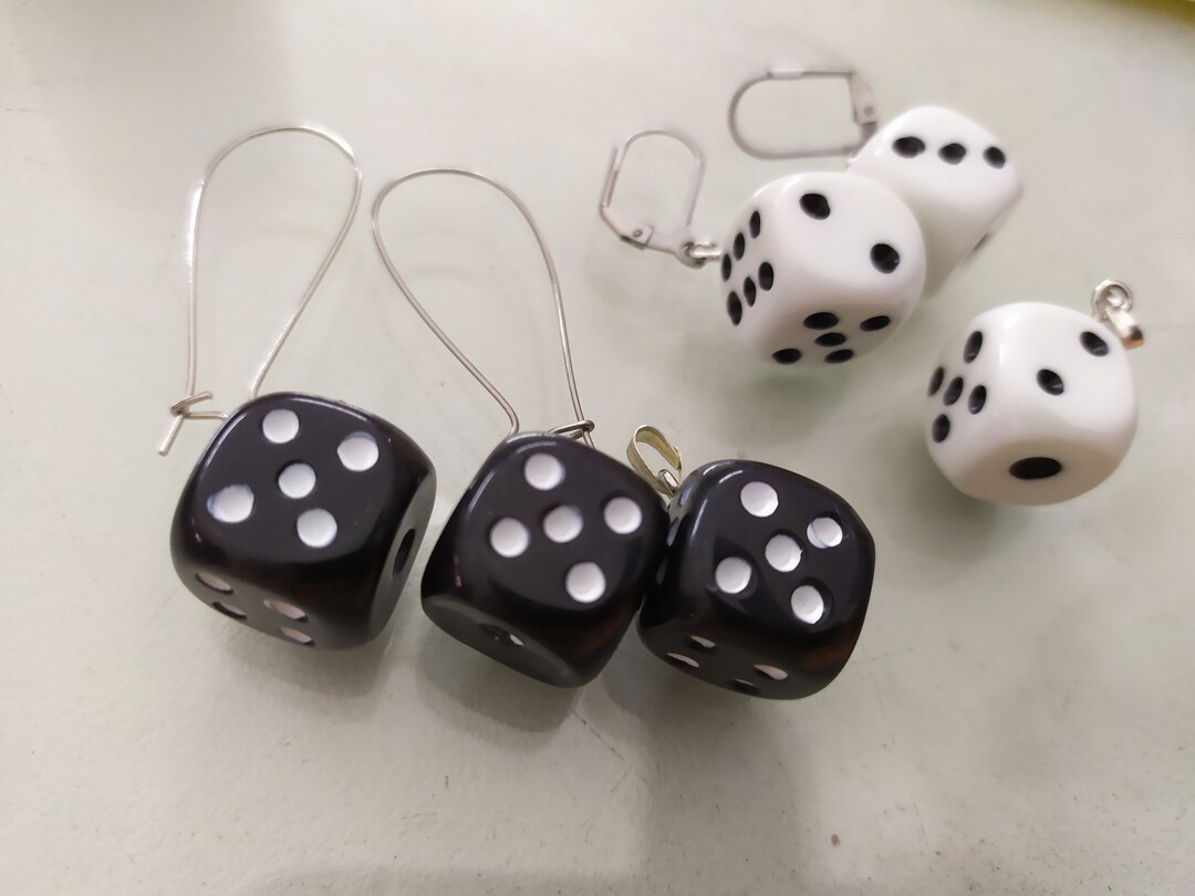Dice Dangle Earrings Any Kind of Hooks or Clips And/or Pendant Etsy