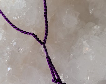 Natural Healing power Rose Quartz, Pure silk adjustable blessing bracelet