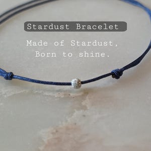 Stardust Blessing Bracelet with Blue String