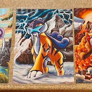 Entei Raikou Suicune Glas in Lood / Aangepaste Holografische 