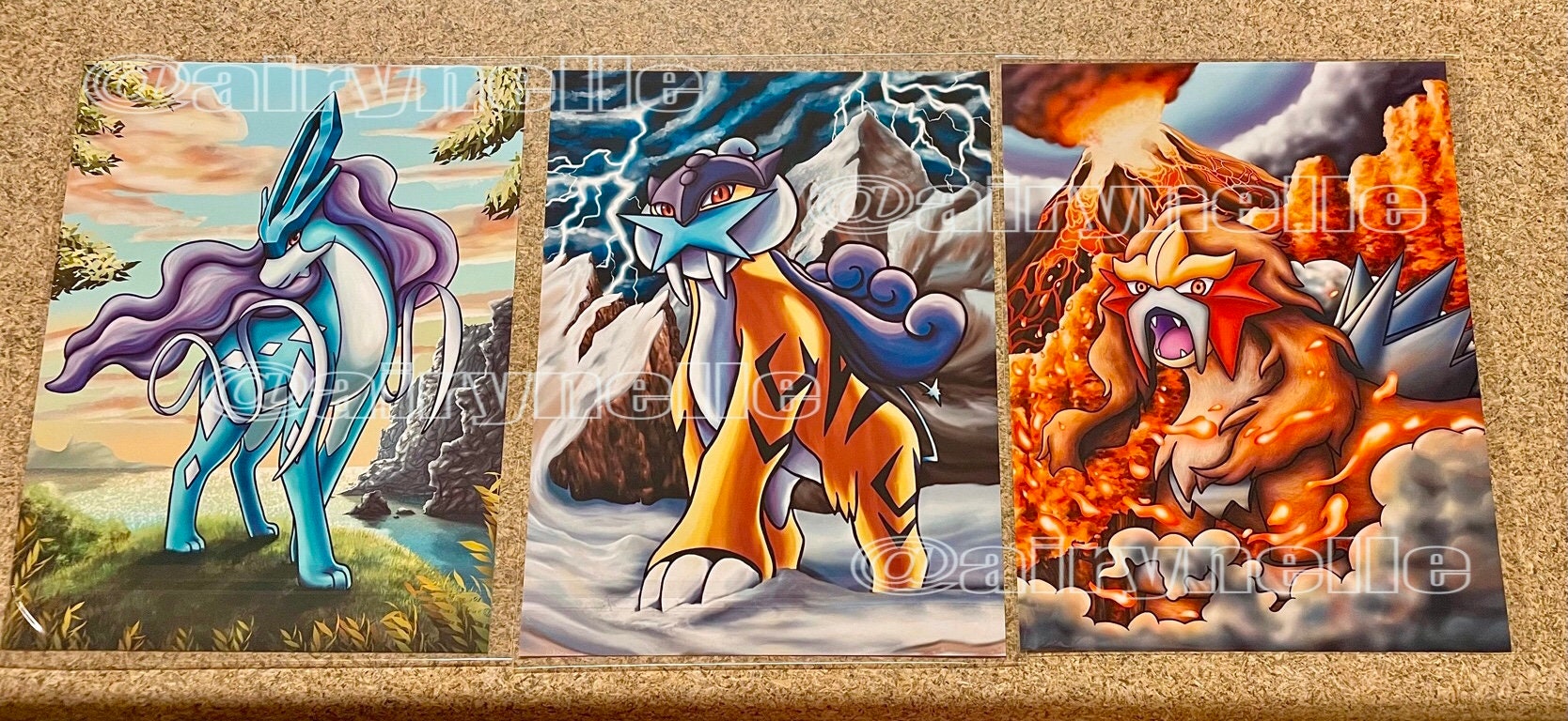 Athah Anime Pokémon Raikou Entei Suicune Legendary Pokémon 13*19 inches  Wall Poster Matte Finish Paper Print - Animation & Cartoons posters in  India - Buy art, film, design, movie, music, nature and