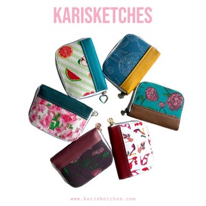 Mini billetera con cremallera, billetera con cremallera, billetera pequeña, billetera compacta, billetera para mujer, ranuras para tarjetas de crédito, día de San Valentín