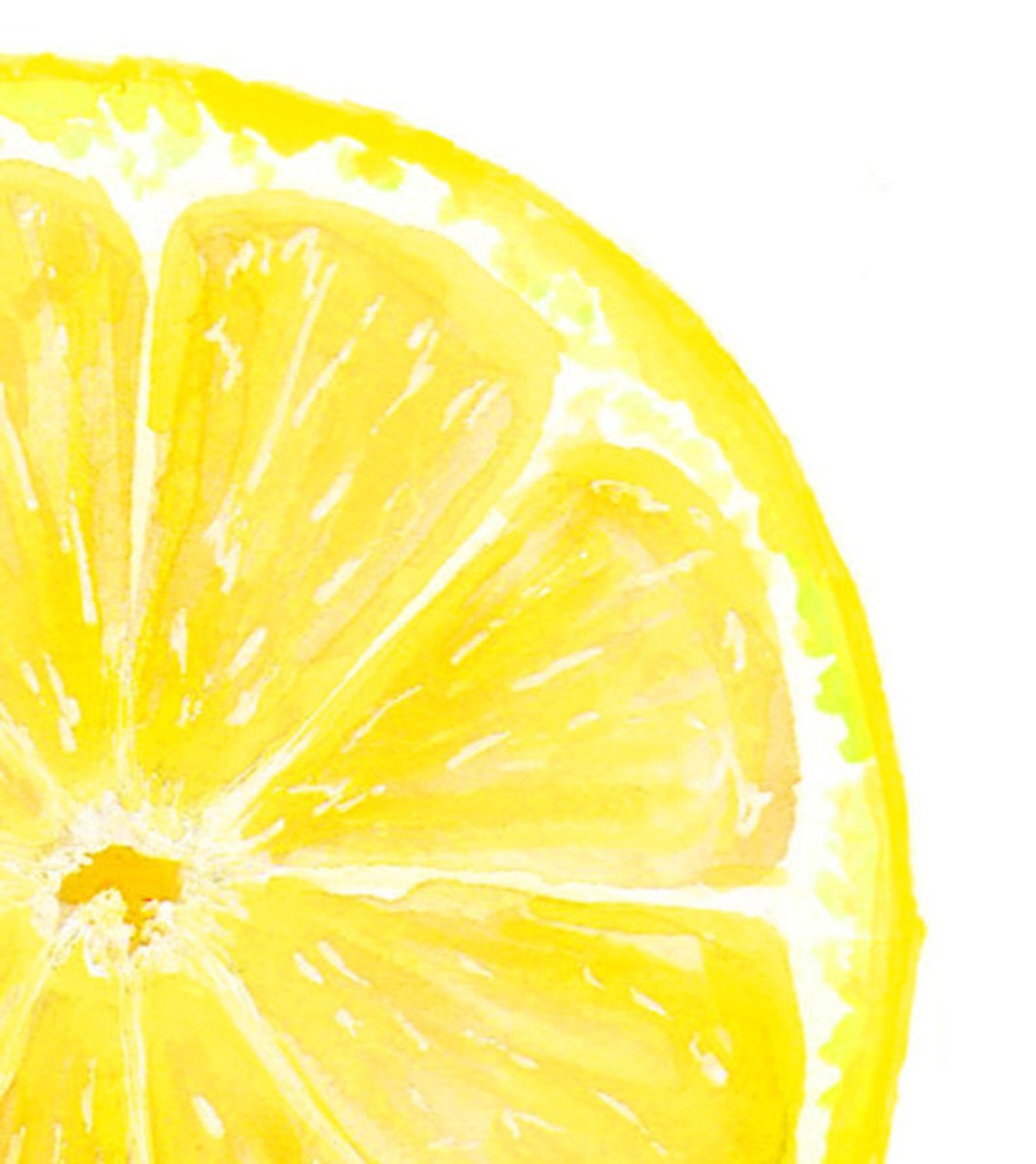 Lemon Watercolor Painting Lemon Slice Food Art Food - Etsy