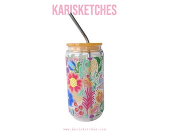 Folklore Floral Glass